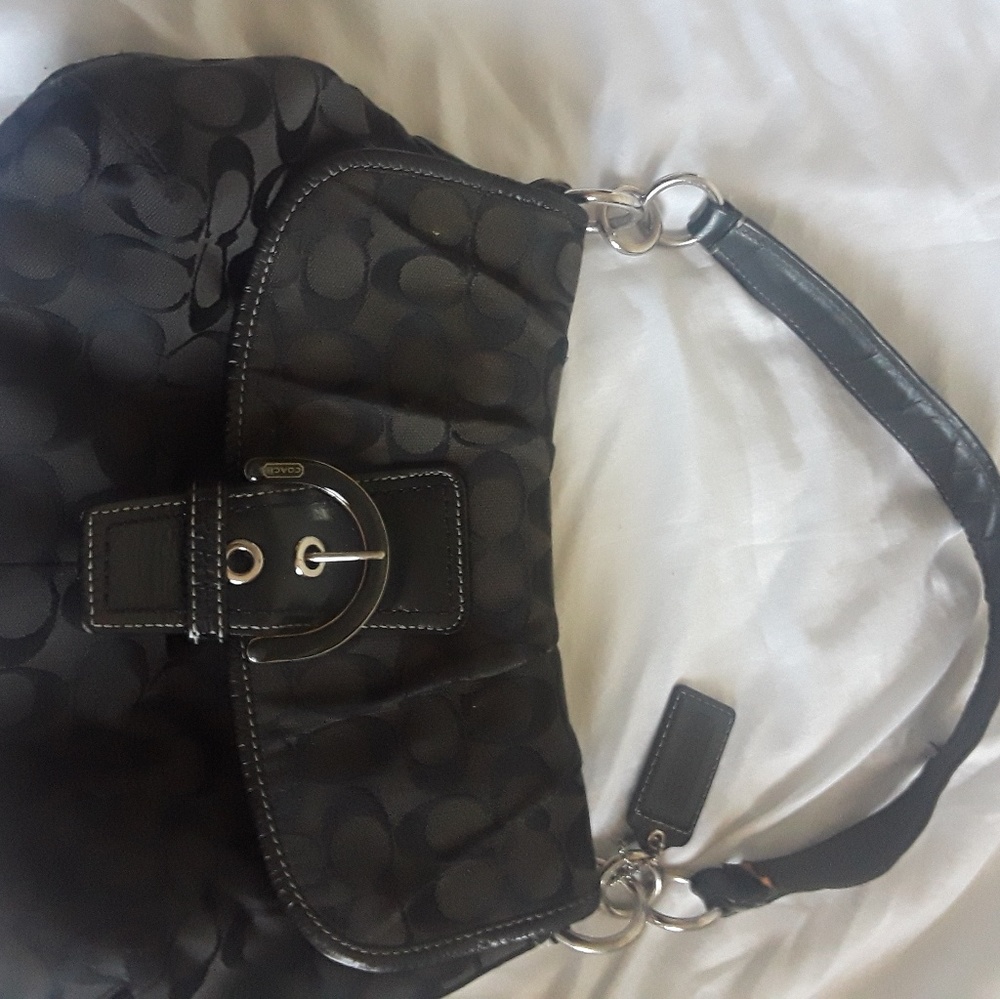 Black coach handbag